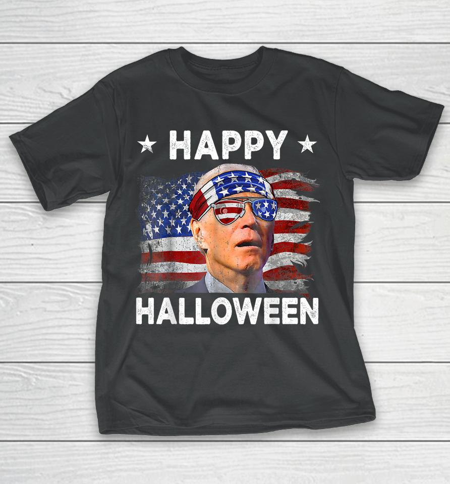 Joe Biden Confused Happy Halloween 4Th Of July T-Shirt