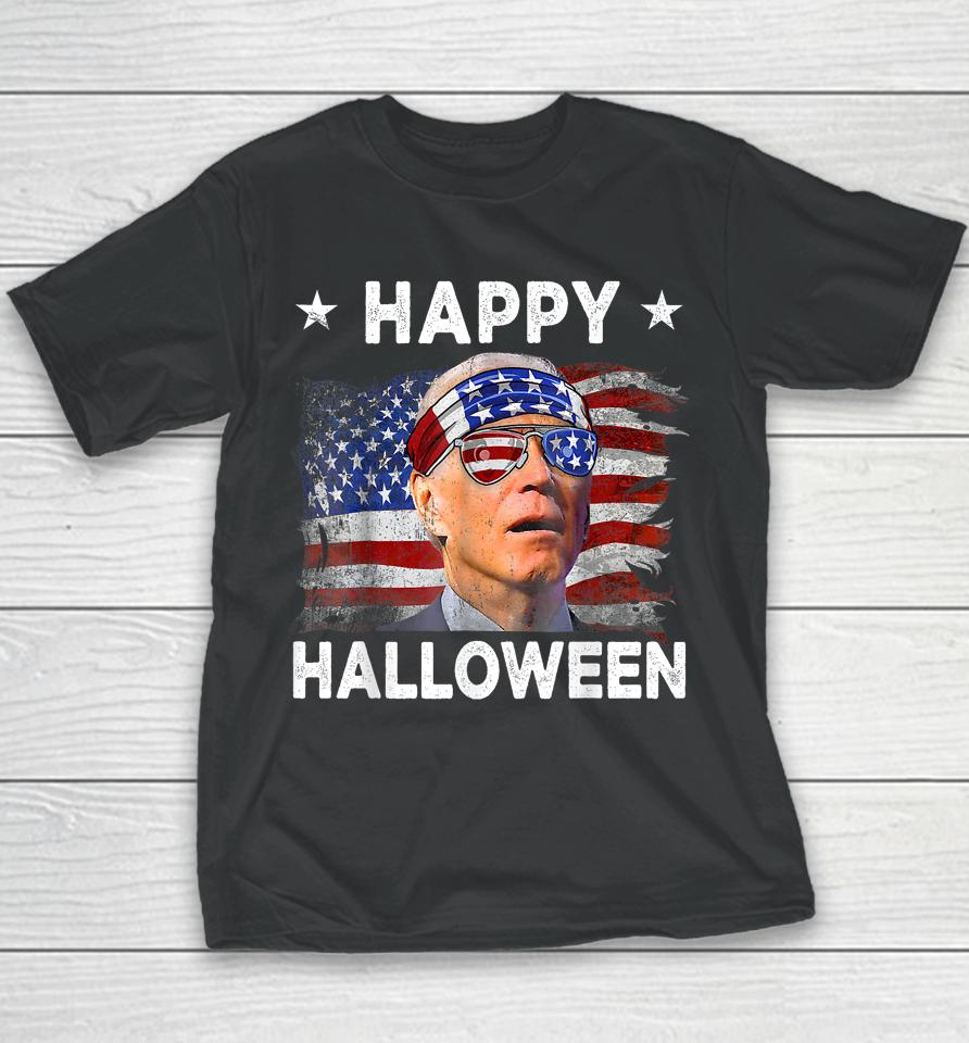 Joe Biden Confused Happy Halloween 4Th Of July Youth T-Shirt