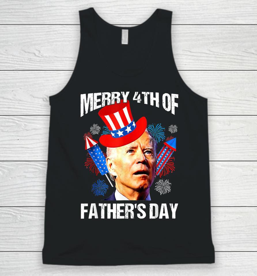 Joe Biden Confused Merry 4Th Of Fathers Day Fourth Of July Unisex Tank Top