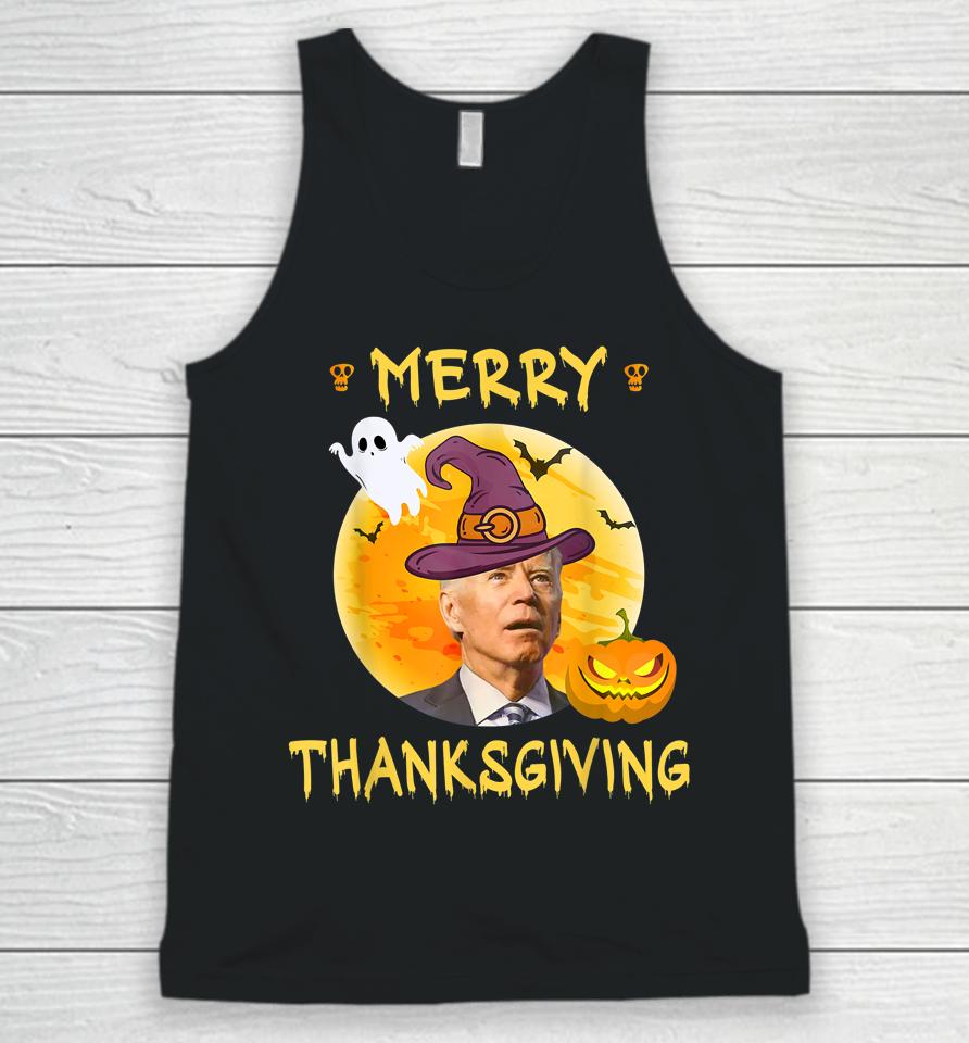 Joe Biden Confused Merry Thanksgiving For Halloween Unisex Tank Top