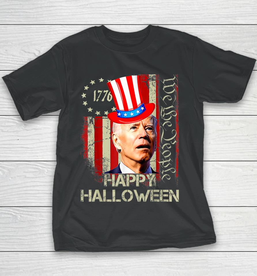 Joe Biden Confused Patriotic Merry Christmas For 4Th Of July Youth T-Shirt
