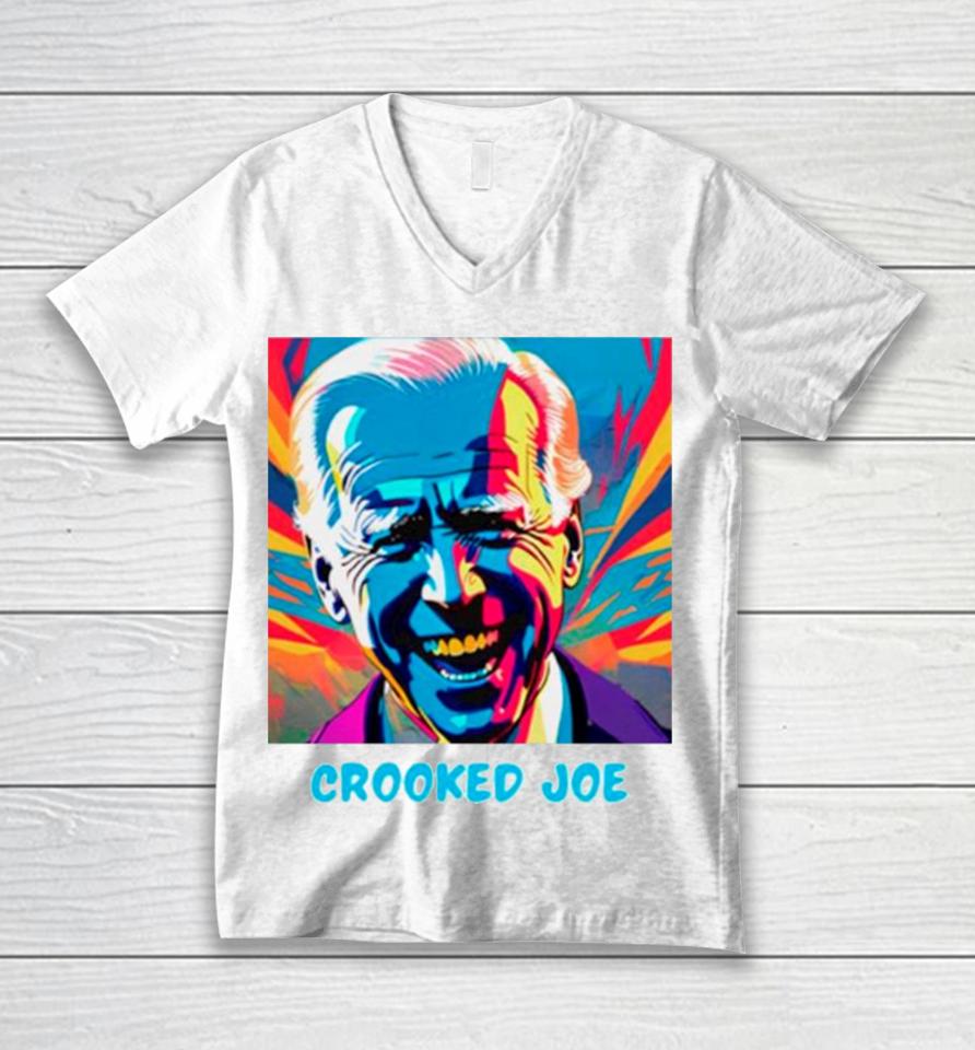 Joe Biden Crooked Joe Unisex V-Neck T-Shirt