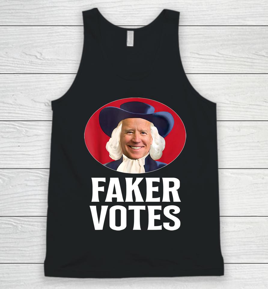 Joe Biden Faker Votes Unisex Tank Top