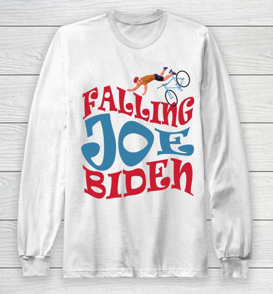 Joe Biden Falling Off Bike Long Sleeve T-Shirt