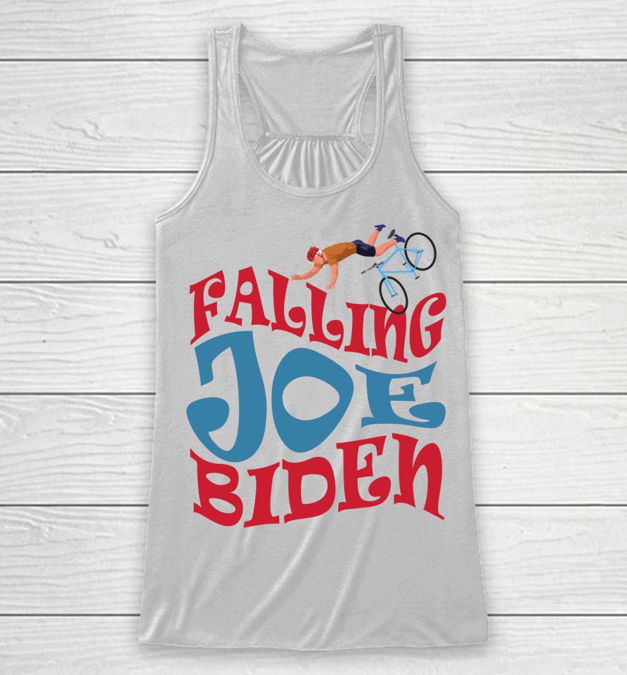 Joe Biden Falling Off Bike Racerback Tank