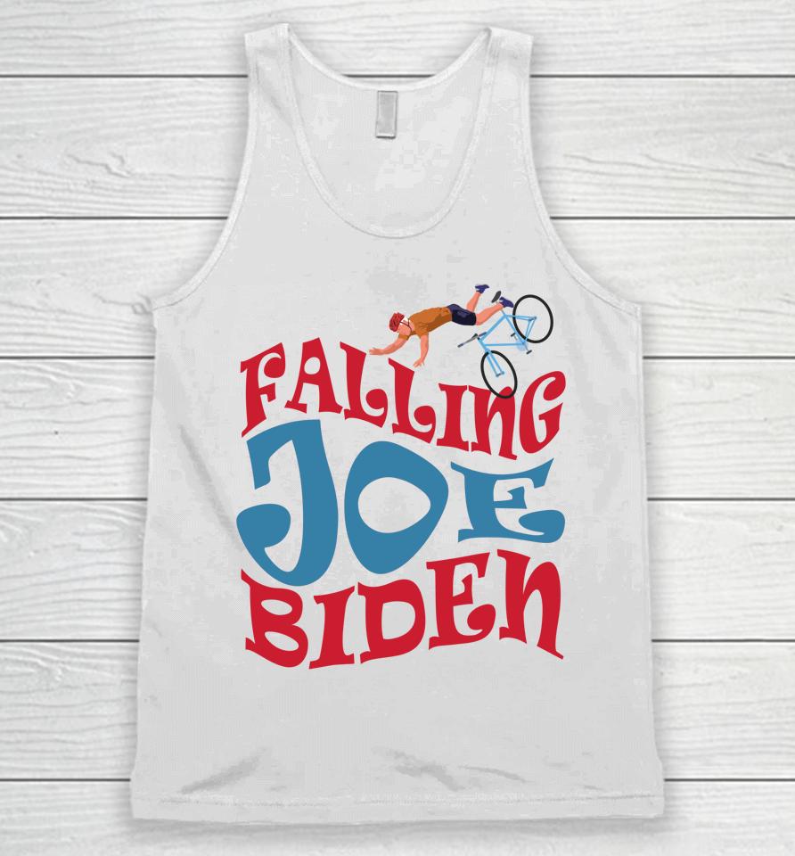 Joe Biden Falling Off Bike Unisex Tank Top