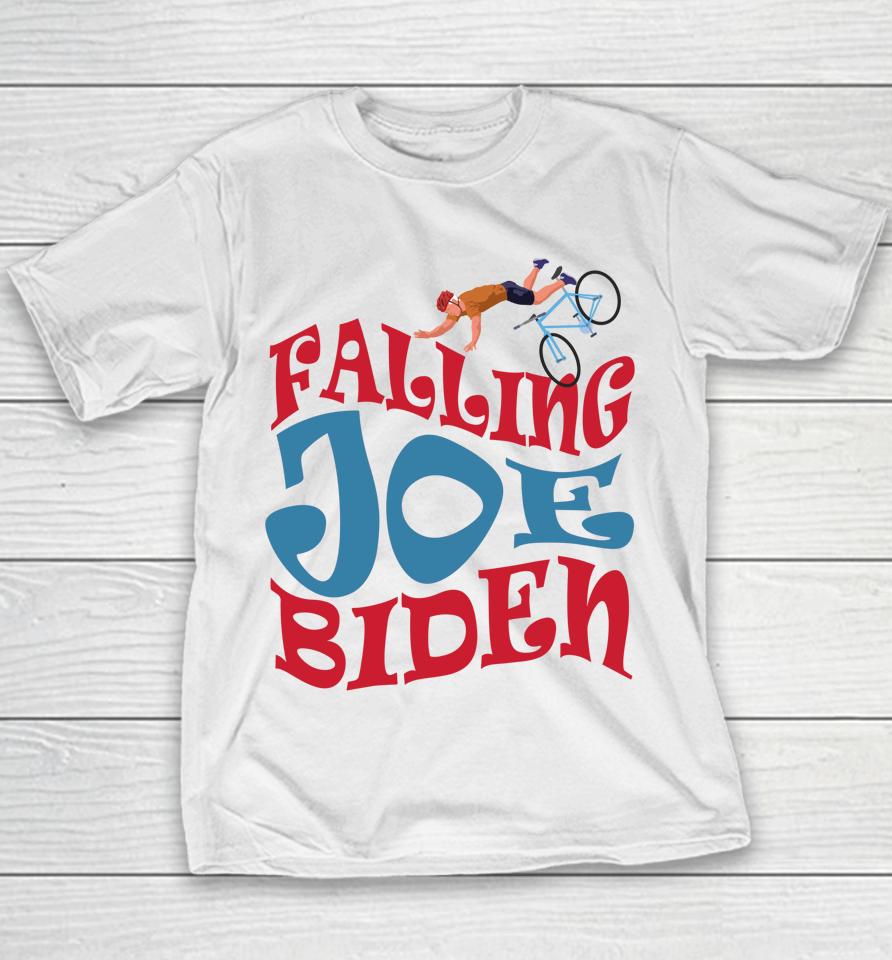 Joe Biden Falling Off Bike Youth T-Shirt