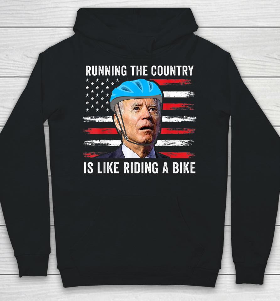 Joe Biden Falling Off His Bicycle Funny Biden Falls Off Bike Hoodie