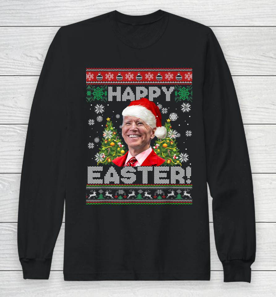Joe Biden Happy Easter Christmas Long Sleeve T-Shirt