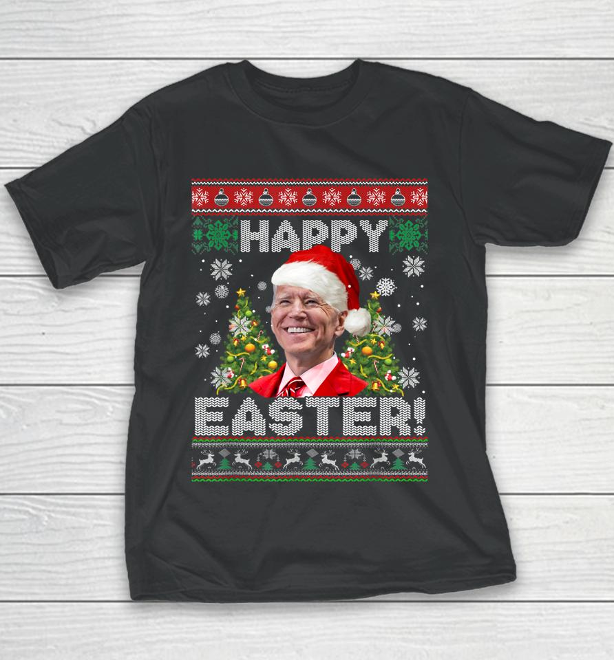 Joe Biden Happy Easter Christmas Youth T-Shirt