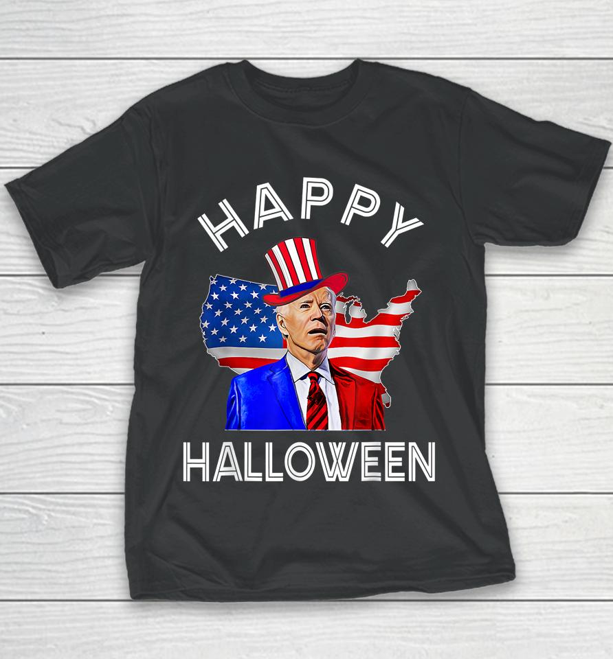 Joe Biden Happy Halloween 4Th Of July Independence Day Youth T-Shirt