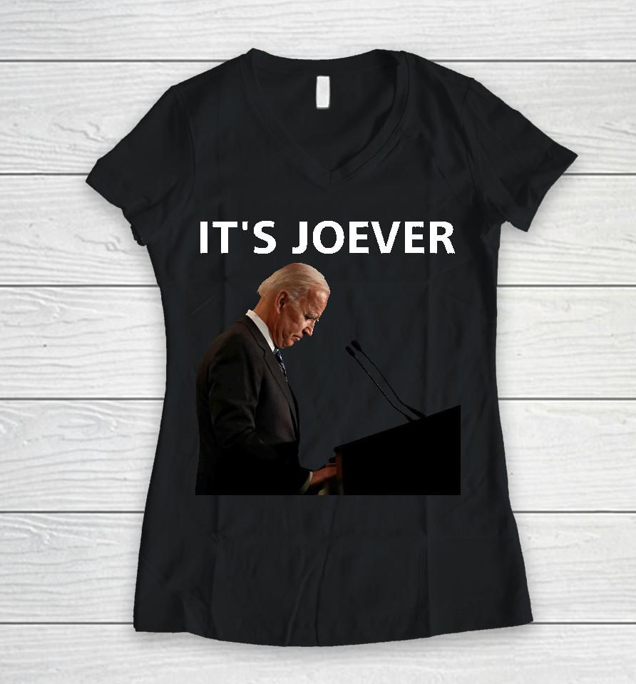 Joe Biden It's Joever Women V-Neck T-Shirt