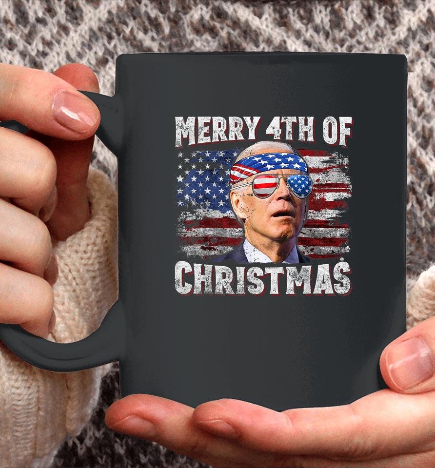 Joe Biden Merry 4Th Of Christmas Funny 4Th Of July Coffee Mug
