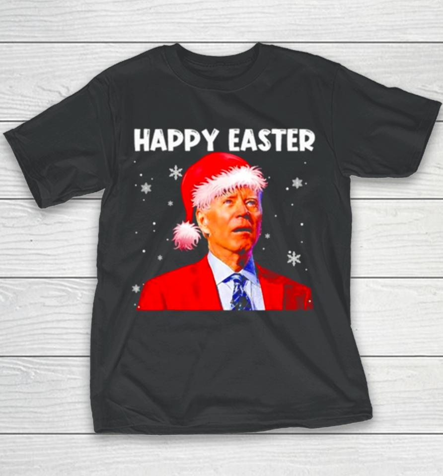 Joe Biden Santa Happy Easter Funny Christmas Youth T-Shirt