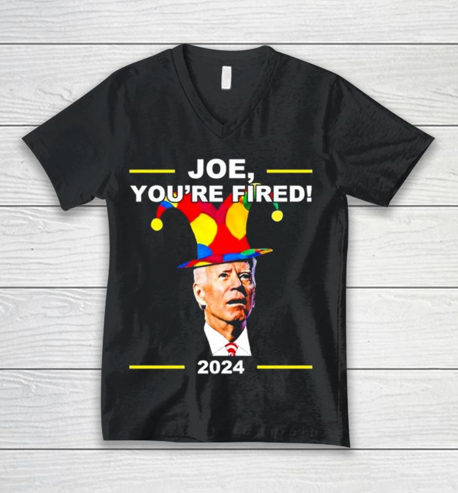 Joe Biden You’re Fired April Fools Day Unisex V-Neck T-Shirt