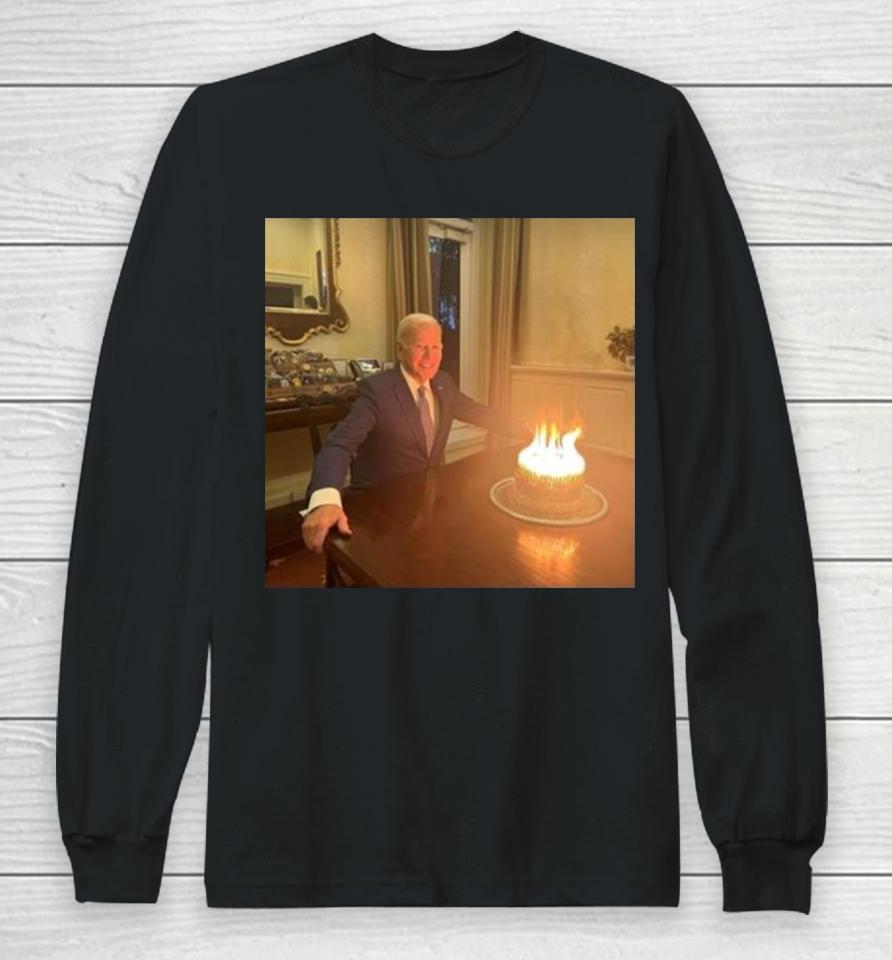 Joe Biden’s 81 Candle Cake For His 81St Birthday Long Sleeve T-Shirt