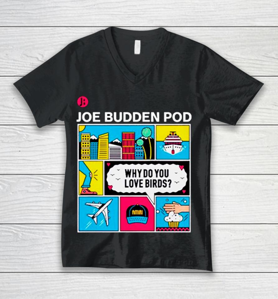 Joe Budden Pod Why Do You Love Birds Unisex V-Neck T-Shirt