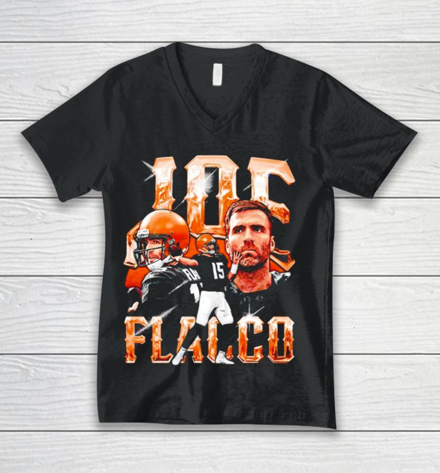 Joe Flacco Cleveland Browns Poster Vintage Unisex V-Neck T-Shirt