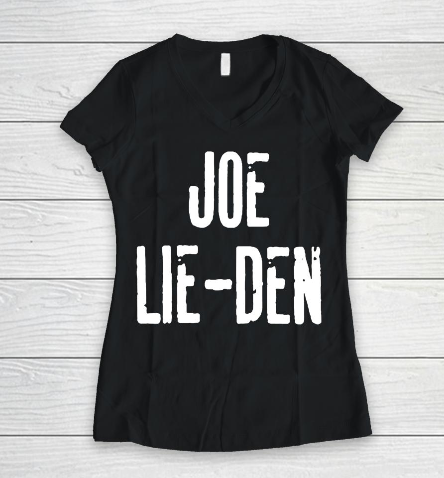Joe Lie-Den Irishpeachdesigns Women V-Neck T-Shirt