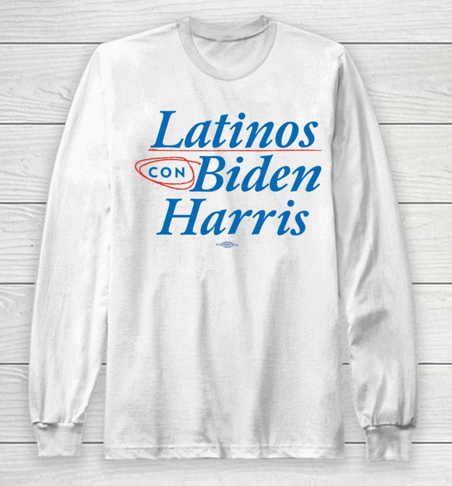 Joebiden Store Latinos Con Biden Harris Long Sleeve T-Shirt