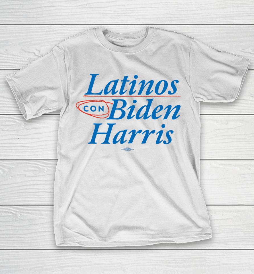 Joebiden Store Latinos Con Biden Harris T-Shirt