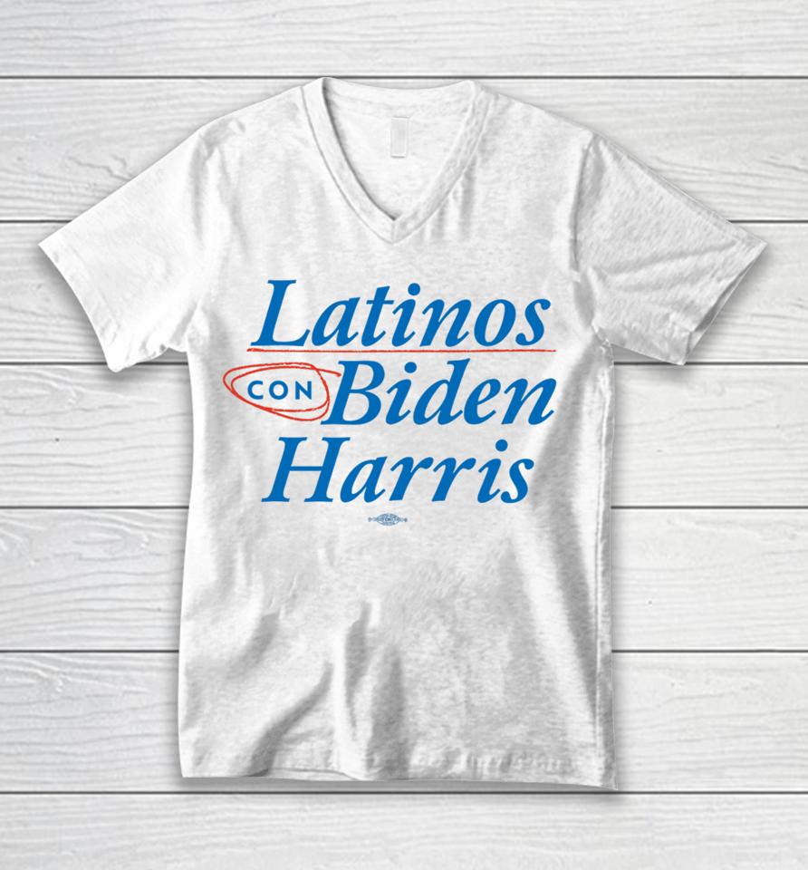 Joebiden Store Latinos Con Biden Harris Unisex V-Neck T-Shirt