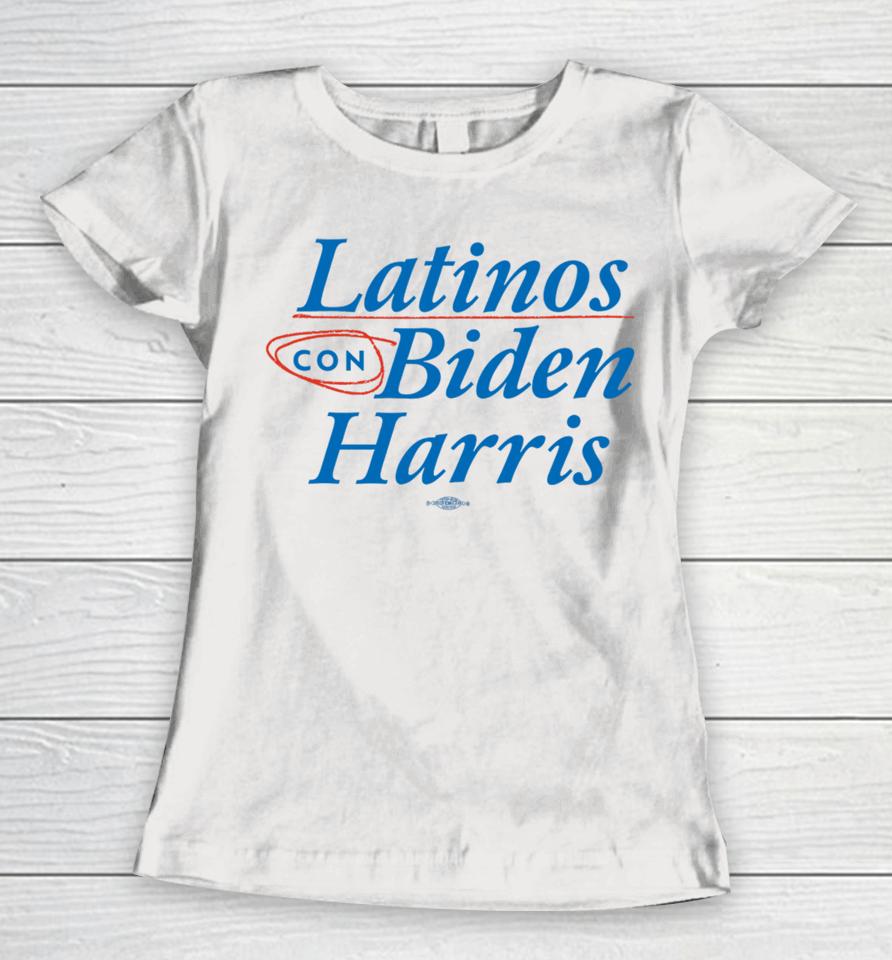 Joebiden Store Latinos Con Biden Harris Women T-Shirt