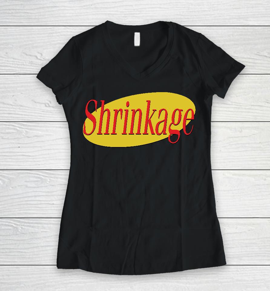 Joeybagovdonuts Shrinkage Women V-Neck T-Shirt