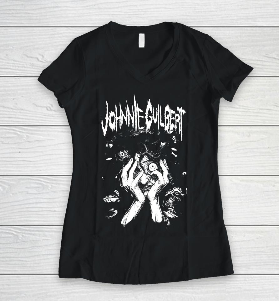 Johnnie Guilbert Tortured Mind Women V-Neck T-Shirt