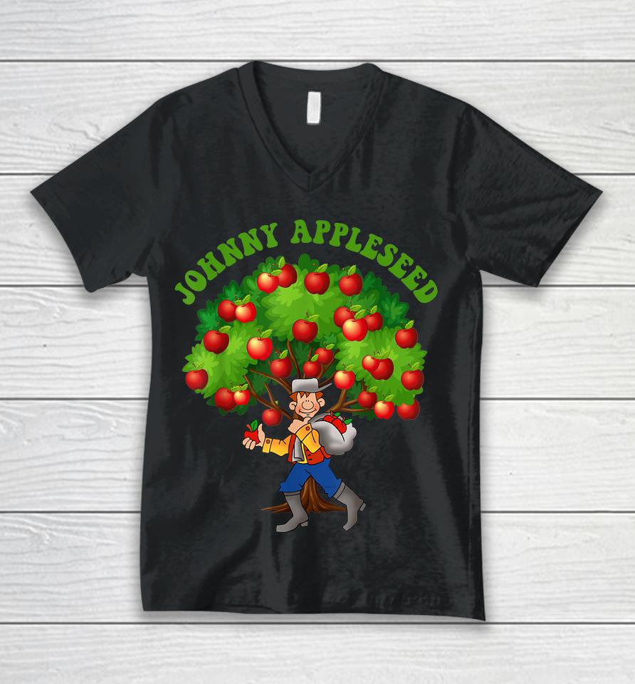 Johnny Appleseed Apple Day Sept 26 Celebrate Legends Unisex V-Neck T-Shirt