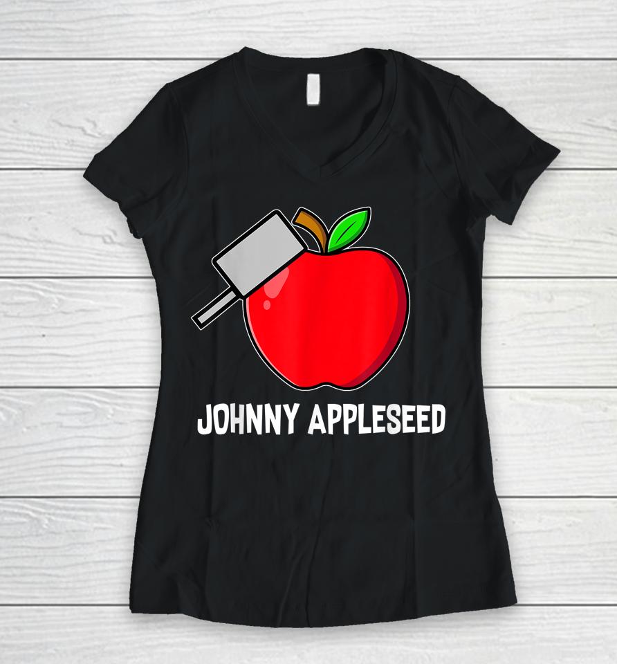 Johnny Appleseed Day 2022 Women V-Neck T-Shirt