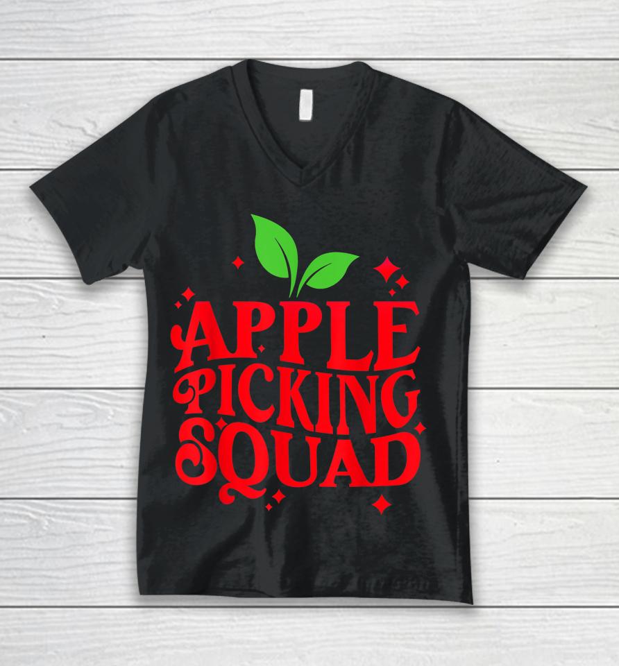 Johnny Appleseed Day T-Shirt Apple Picking Squad Unisex V-Neck T-Shirt