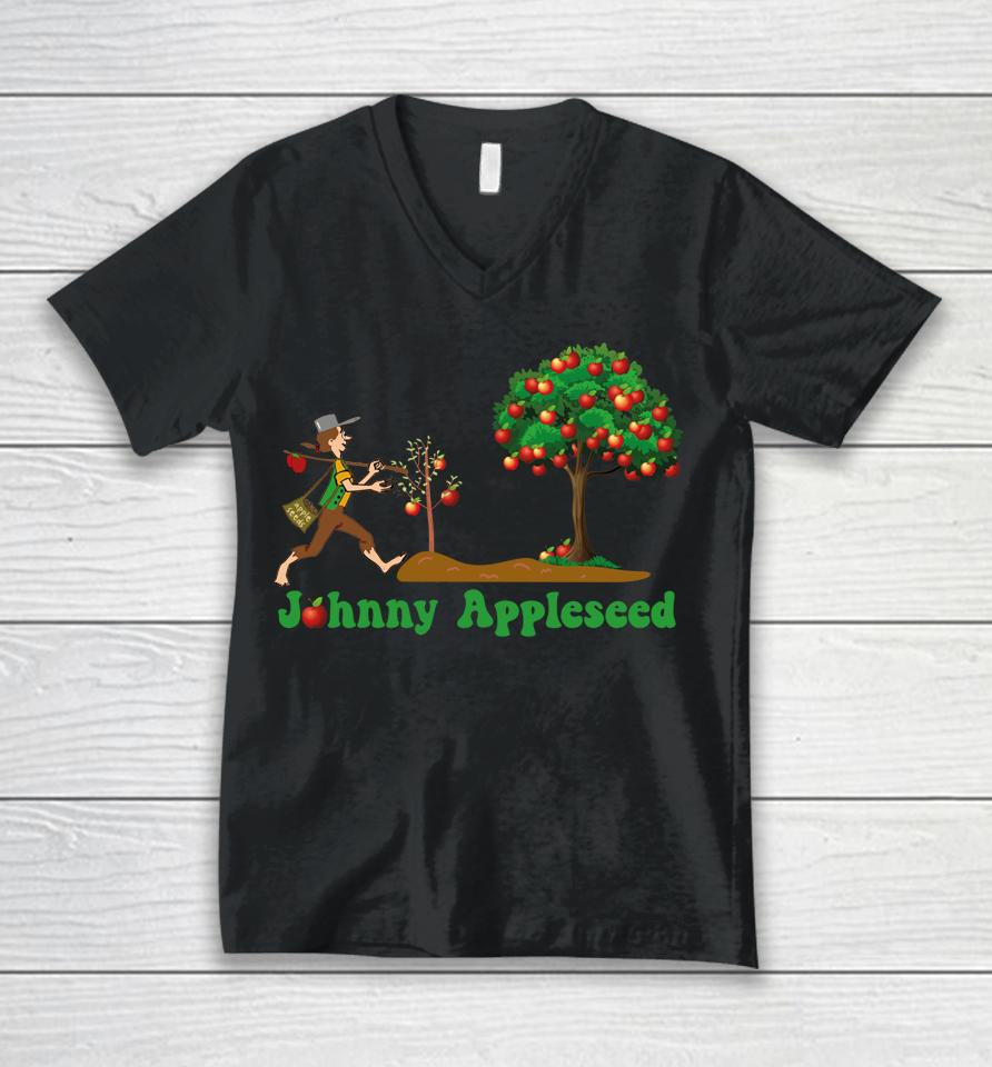 Johnny Appleseed Sept 26 Celebrate Legends Unisex V-Neck T-Shirt