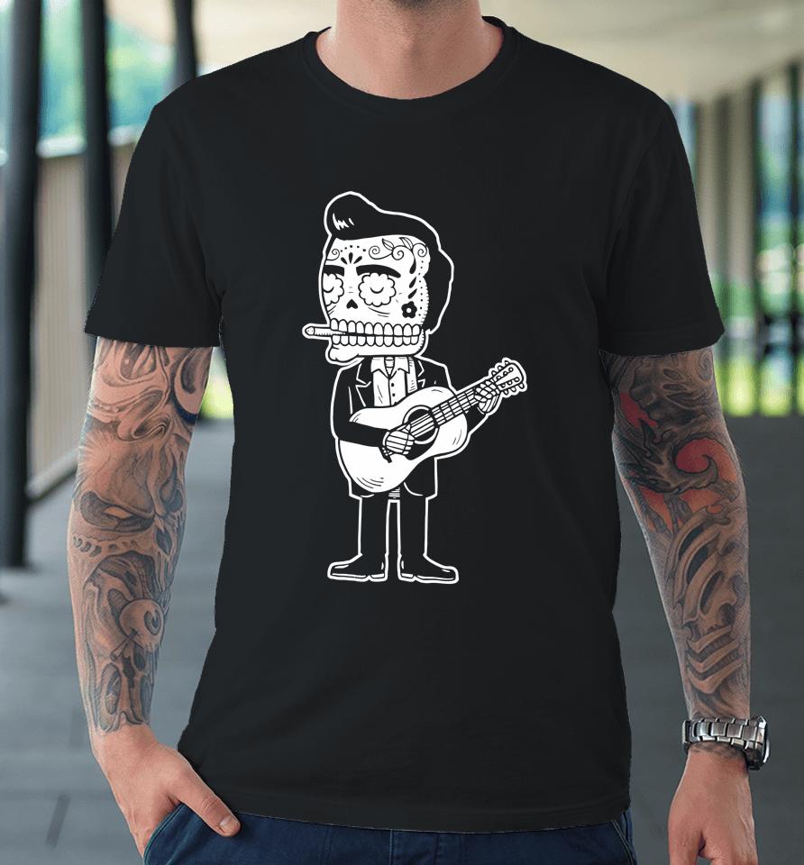 Johnny Cash Calavera Gocco Skull Premium T-Shirt