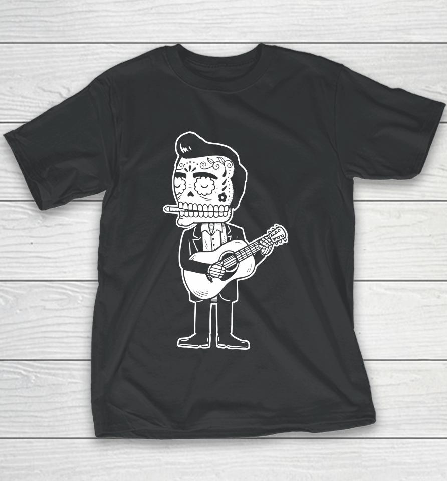 Johnny Cash Calavera Gocco Skull Youth T-Shirt
