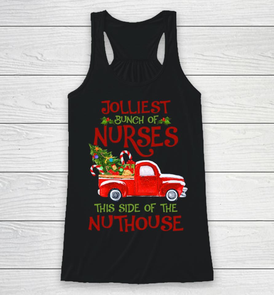 Jolliest Bunch Of Nurses This Side Christmas Racerback Tank