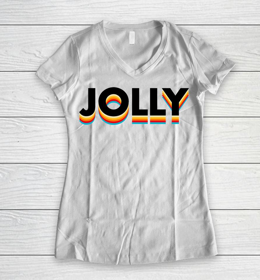 Jolly Logo Women V-Neck T-Shirt