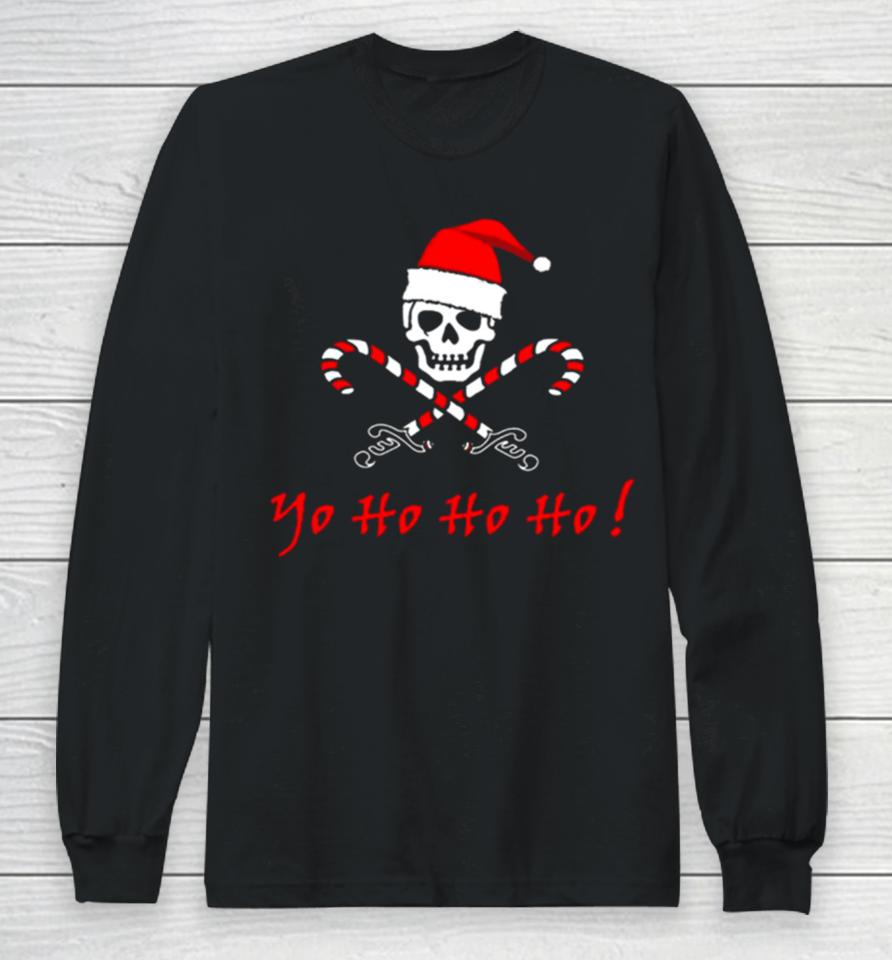 Jolly Pirate Santa Christmas Long Sleeve T-Shirt