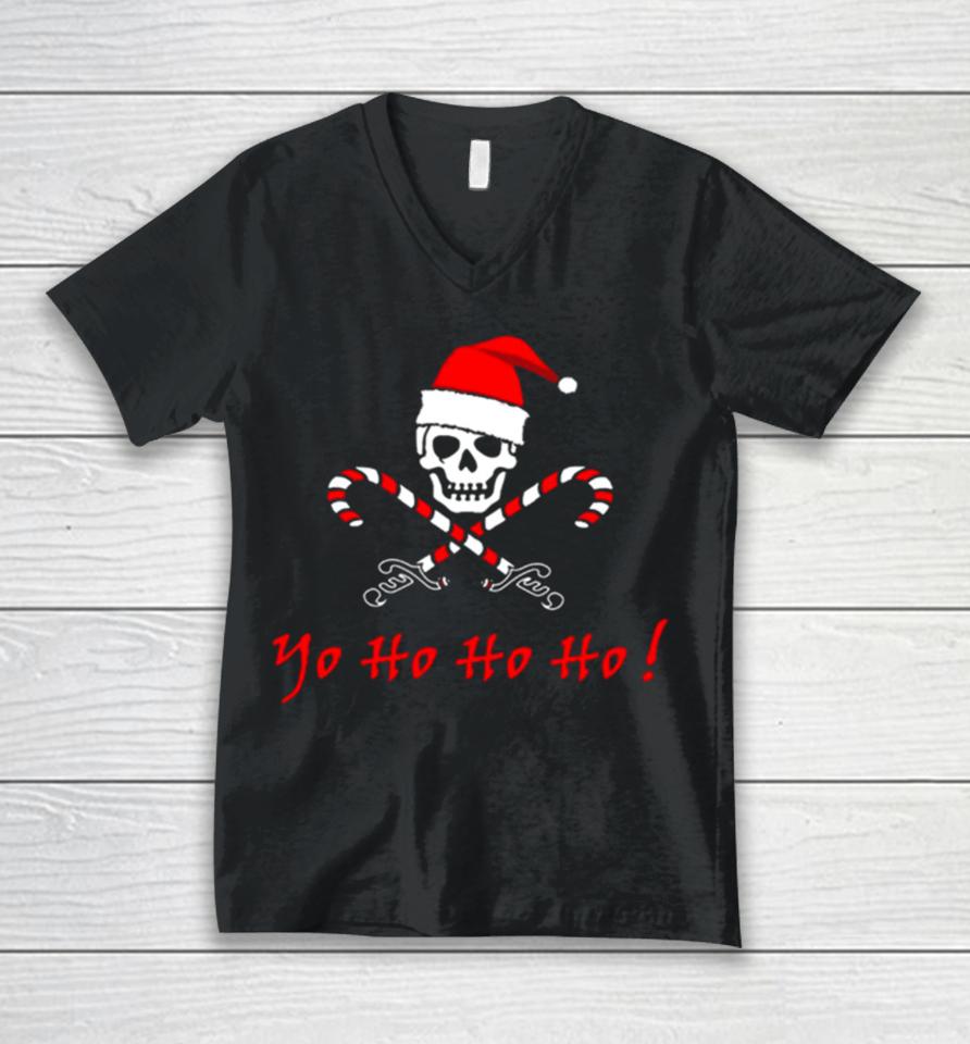 Jolly Pirate Santa Christmas Unisex V-Neck T-Shirt