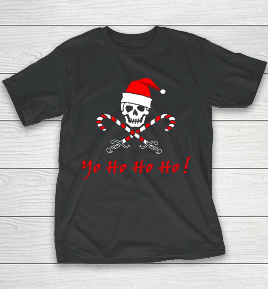 Jolly Pirate Santa Christmas Youth T-Shirt