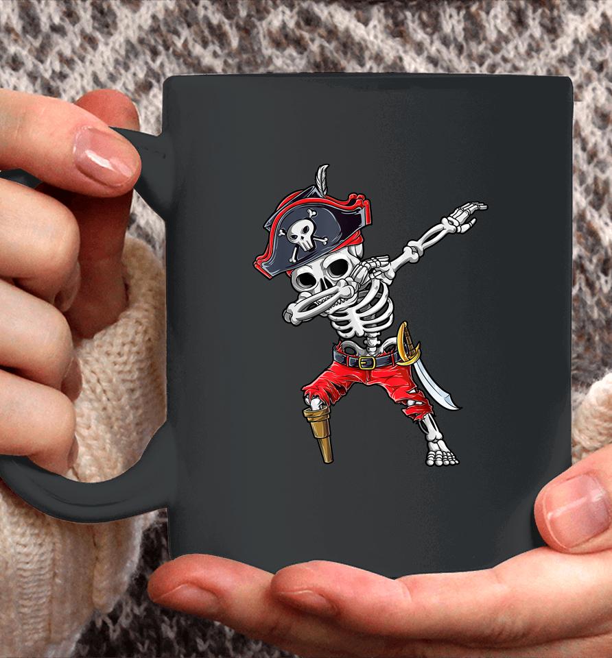 Jolly Roger Dabbing Skeleton Pirate Halloween Coffee Mug