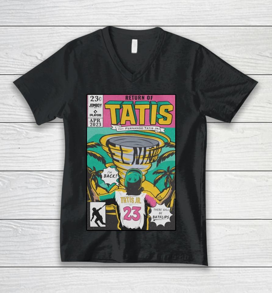 Jomboy Media Merch Return Of Tatis Feat Fernando Tatis Jr Unisex V-Neck T-Shirt