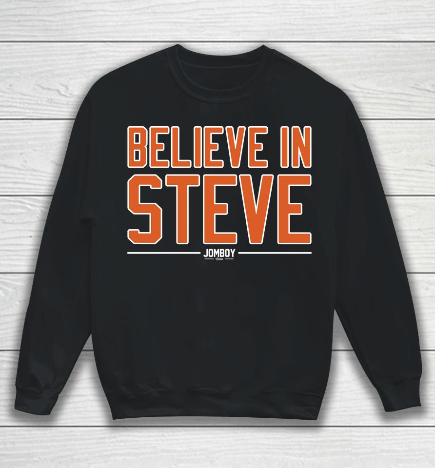 Jomboy Media Shop New York Mets Believe In Steve Sweatshirt
