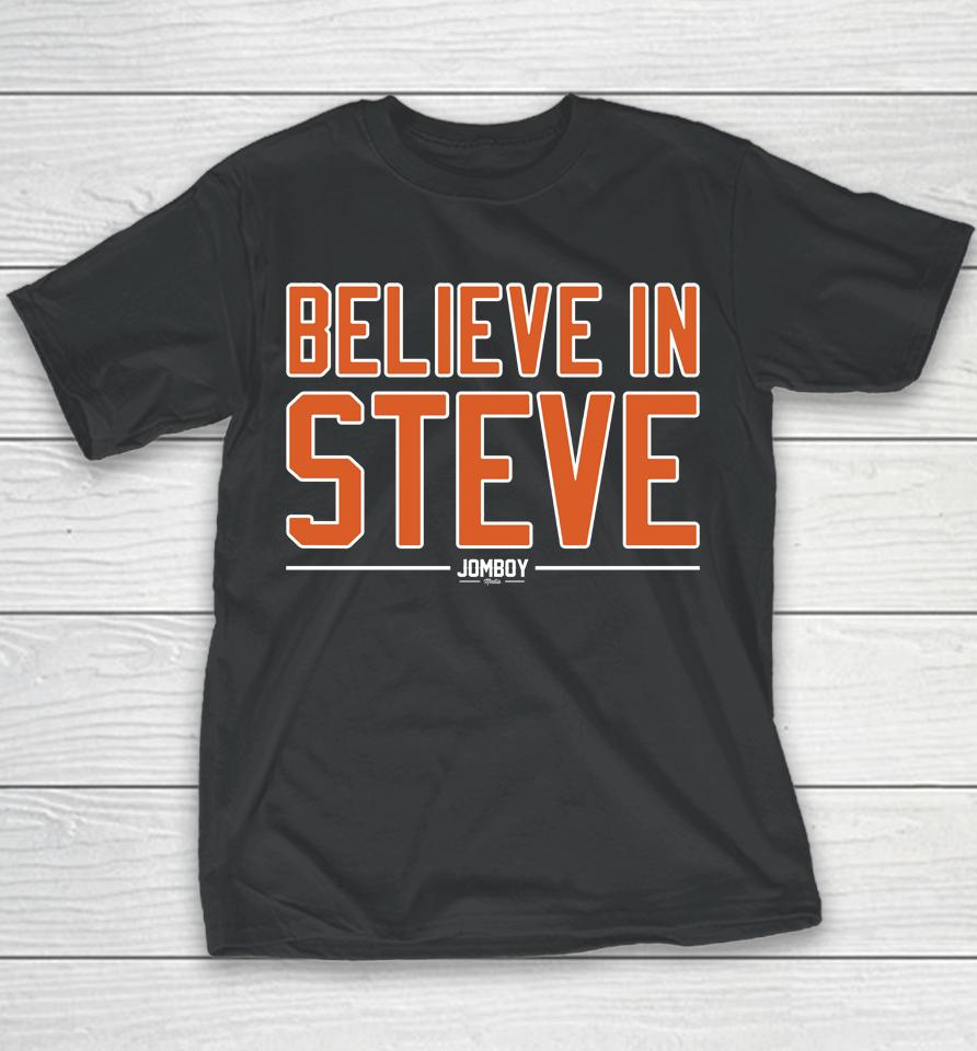 Jomboy Media Shop New York Mets Believe In Steve Youth T-Shirt