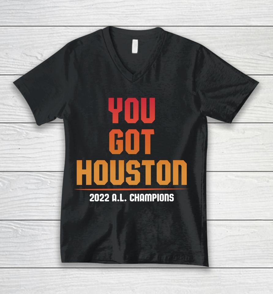 Jomboy Media Shop You Got Houston 2022 Al Champions Unisex V-Neck T-Shirt