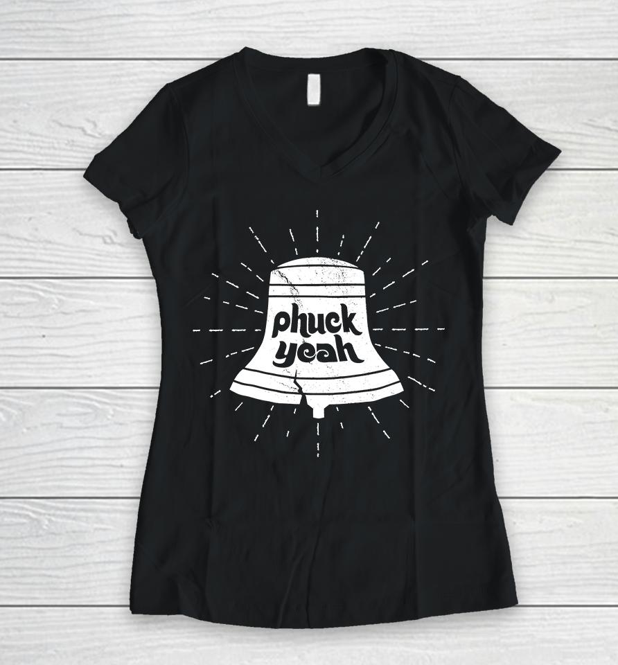 Jomboy Media The Philly Phuck Yeah Women V-Neck T-Shirt