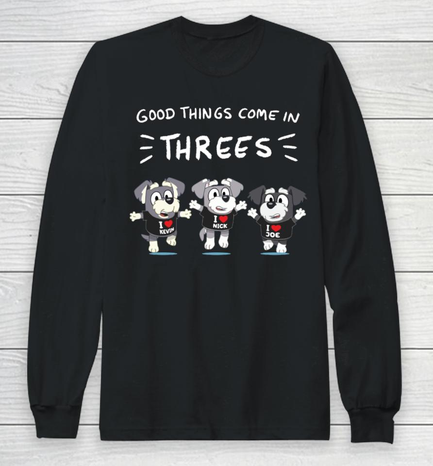 Jonas Brothers Good Things Time Threes Long Sleeve T-Shirt