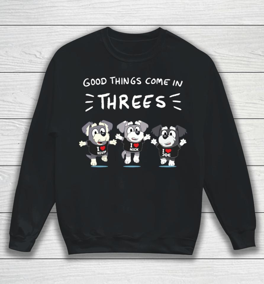 Jonas Brothers Good Things Time Threes Sweatshirt