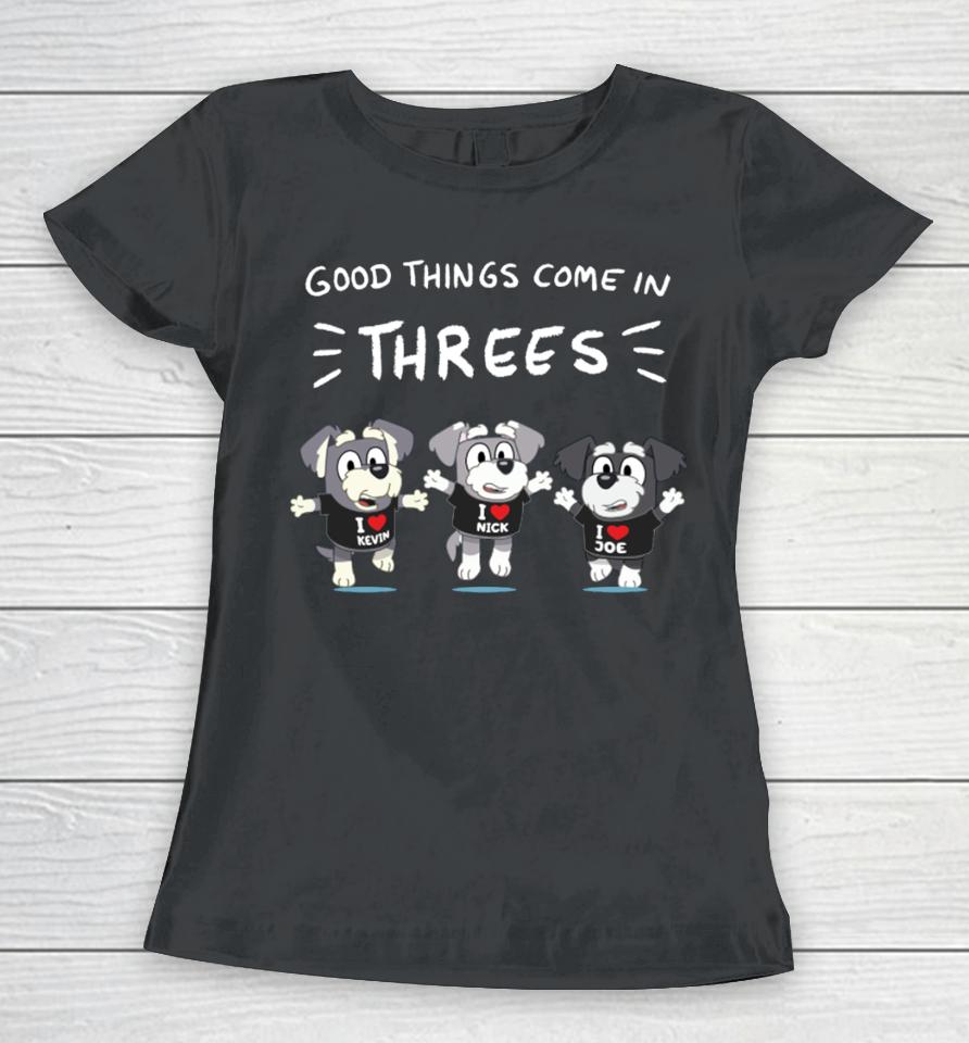 Jonas Brothers Good Things Time Threes Women T-Shirt