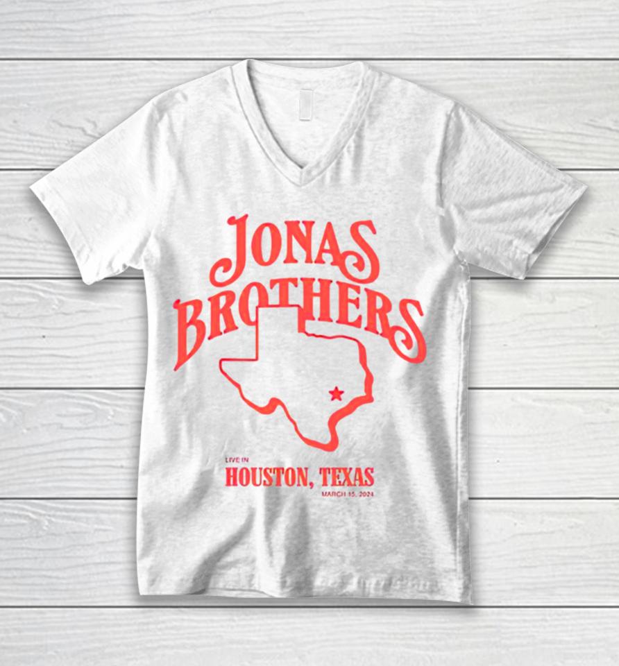 Jonas Brothers Houston Rodeo Texas State Unisex V-Neck T-Shirt